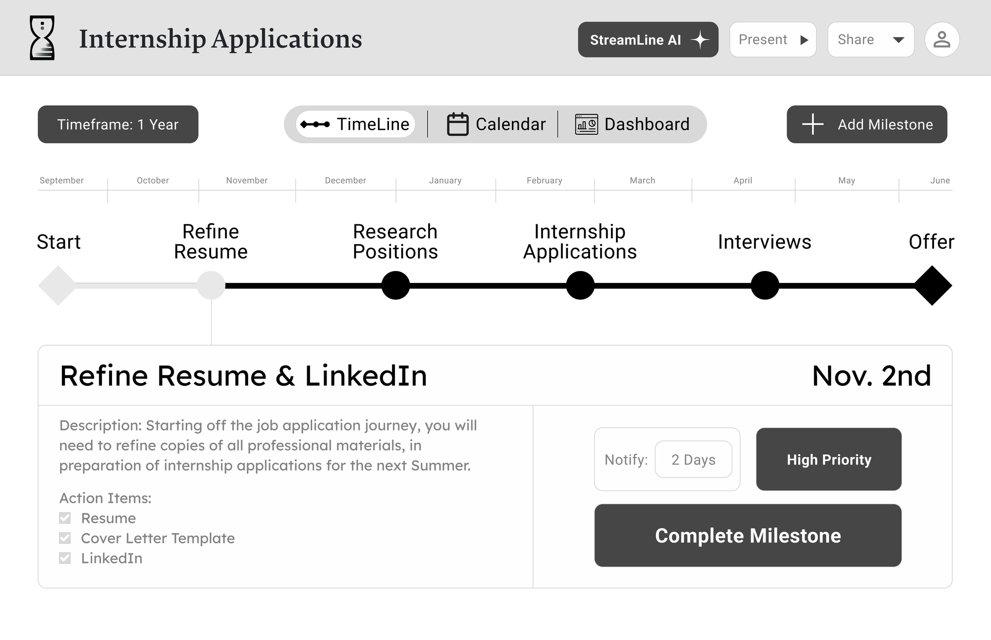 TimeLine prototype 3